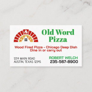 Italian Pizza Restaurant Business Card
