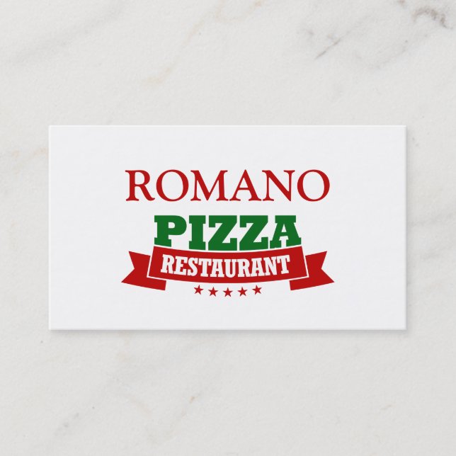 Italian Pizza Restaurant Business Card (Front)