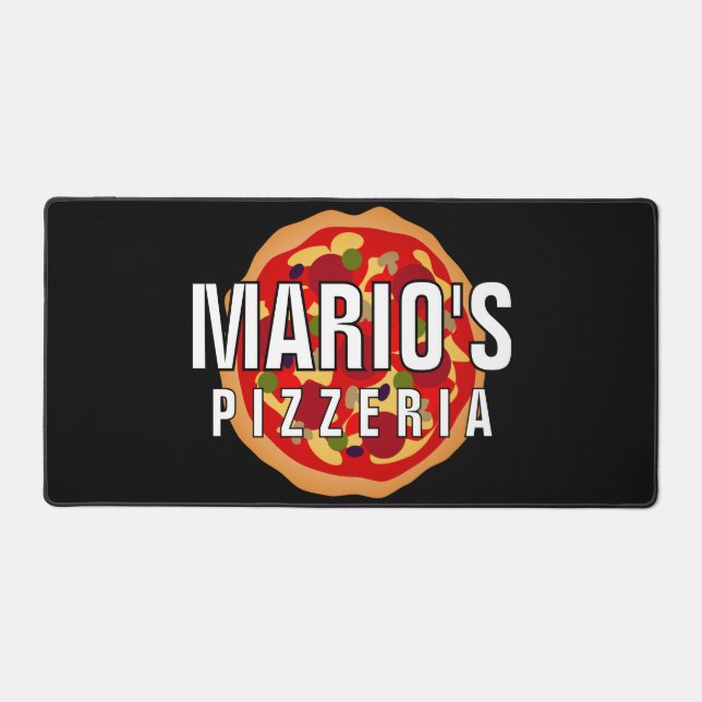 Italian pizzeria restaurant custom counter desk mat (Front)