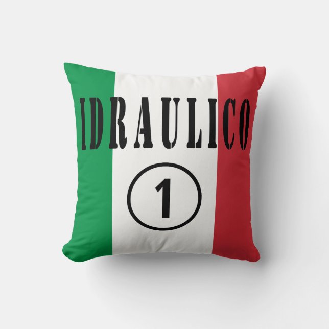 Italian Plumbers : Idraulico Numero Uno Cushion (Front)