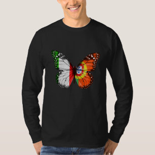 Italian Portuguese Flag Butterfly T-Shirt