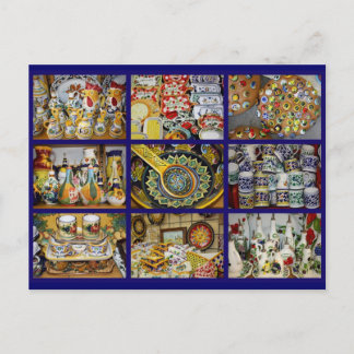 Italian Pottery Postcard
