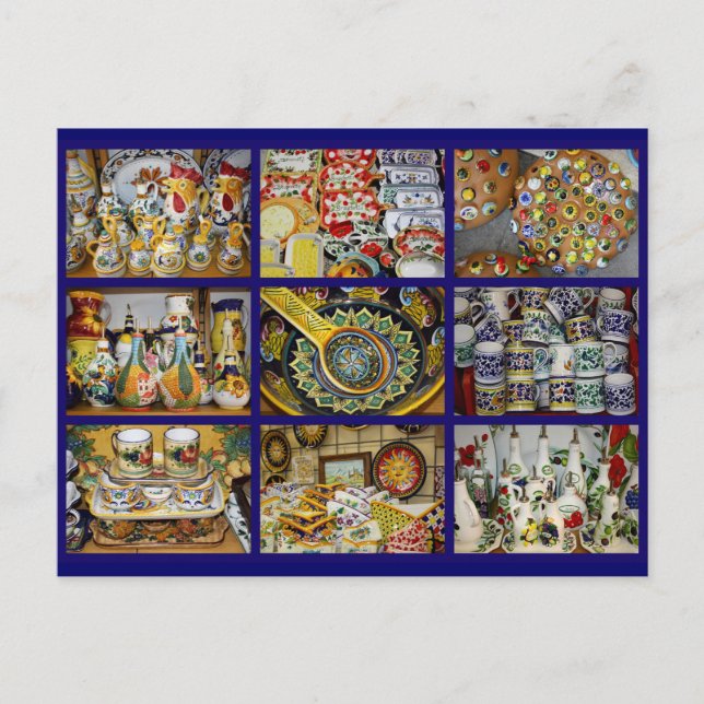 Italian Pottery Postcard (Front)