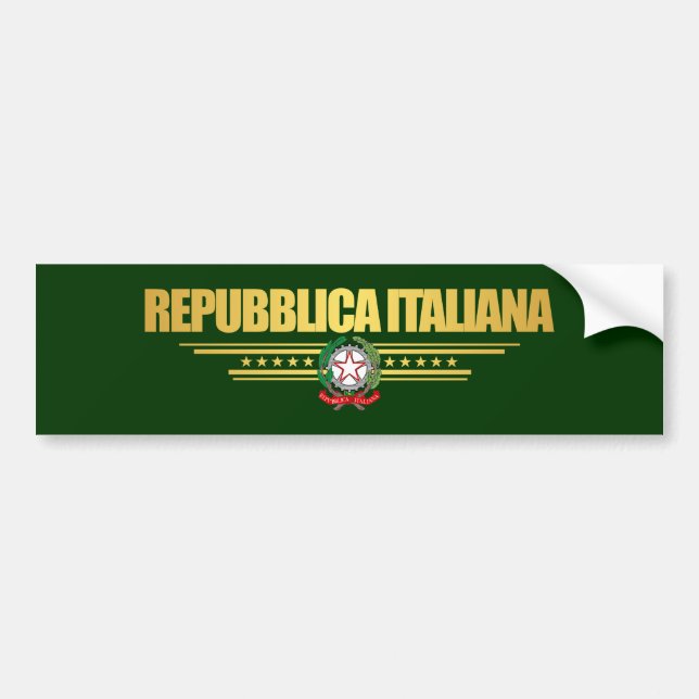 Italian Pride Bumper Sticker (Front)