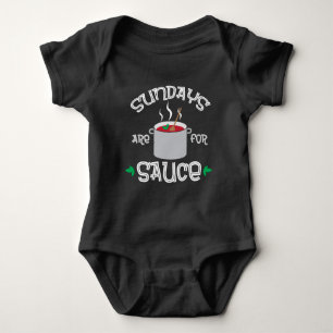 Italian Pride Sunday Sauce Italian Food Baby Bodysuit