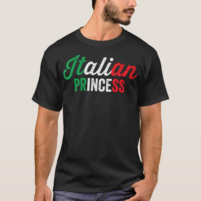 Italian Princess Funny Italian Girl Italia T-Shirt (Front)