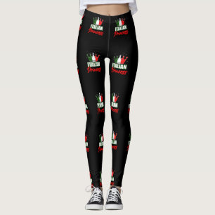Italian Princess Italy Flag Crown Leggings