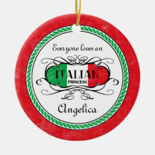 Italian Princess Personalised Ornament
