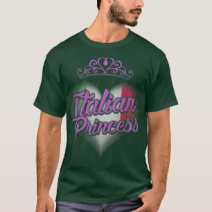 Italian Princess Shirt Italy Pride Heart Kids Daug