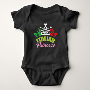 Italian Princess Tiara National Flag Italy Baby Bodysuit