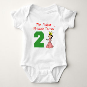 Italian Princess Turned Two Baby Bodysuit