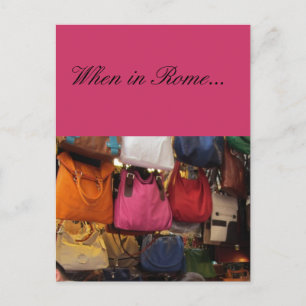 Italian Purses - Rome, Italy Postcard