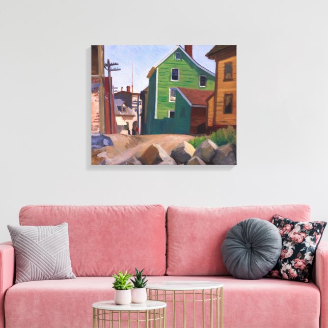 Italian Quarter, Gloucester | Edward Hopper | Canvas Print (Insitu(LivingRoom))