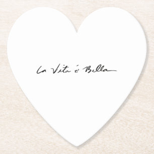 italian quote la vita é bella Stone coaster