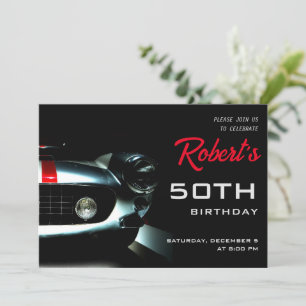 Italian Race Car Birthday Invitation