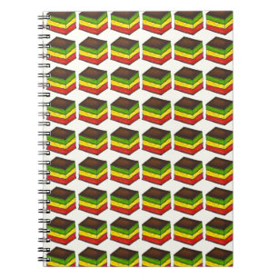 Italian Rainbow 7 Seven Layer Tricolor Flag Cookie Spiral Notebook