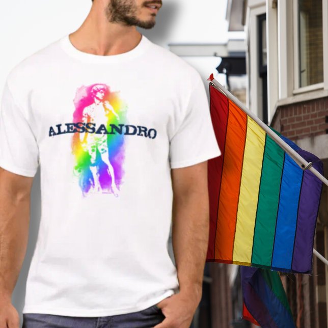 Italian Rainbow Pride Personalised T-Shirt (Creator Uploaded)