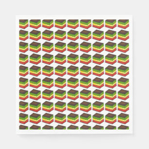 Italian Rainbow Seven Layer Tricolor Cookie Bakery Napkin