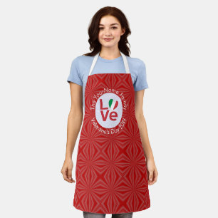 Italian Red LOVE Flag Personalised Adult Apron