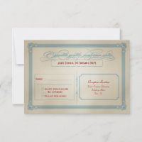Italian Red White & Blue DIY Wedding RSVP