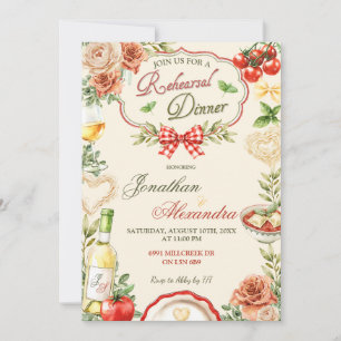 Italian Rehearsal Dinner Invitation