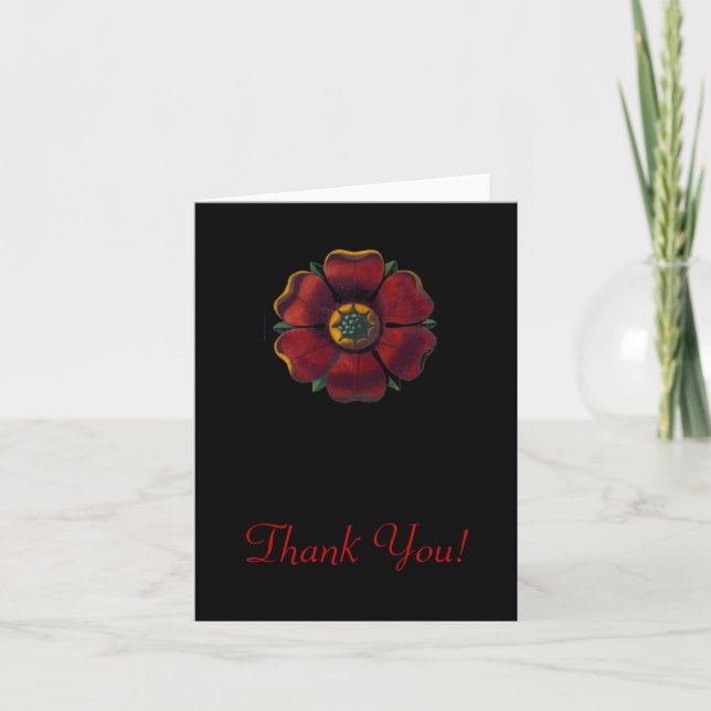 Italian Renaissance Architectural Rosette No. 1 Thank You Card (Front)
