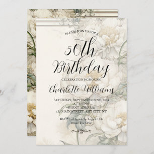 Italian Renaissance Art Style 50th Birthday Invitation