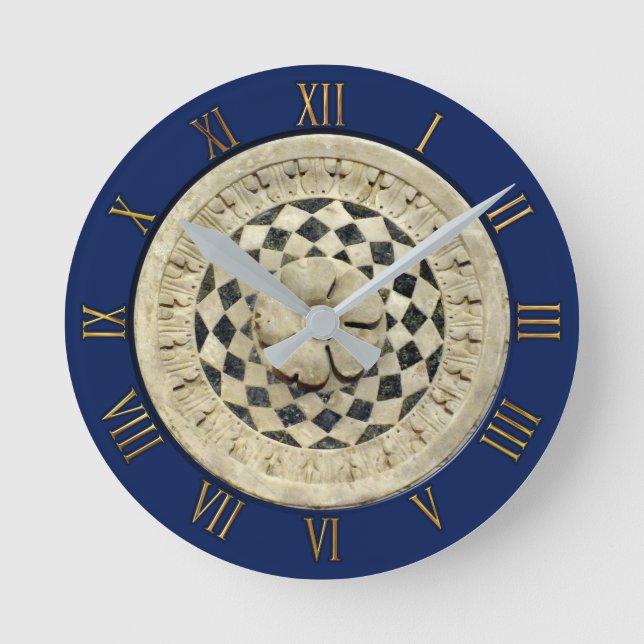 Italian Renaissance Decoration Round Clock (Front)