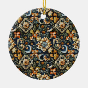 Italian Renaissance in Blue  Ceramic Tree Decoration