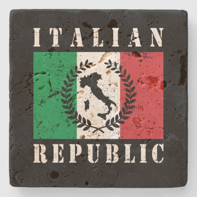 Italian Republic Stone Coaster (Front)