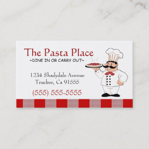 Italian Restaurant   Pizza Business Business Card