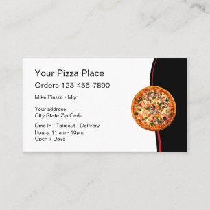 Italian Restaurant Pizza Business Card