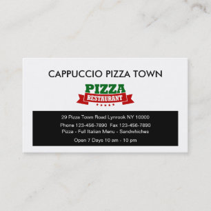 Italian Restaurant Pizza BusinessCards Business Card