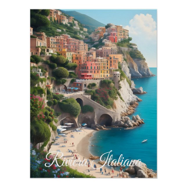 Italian Riviera Travel Poster (Front)