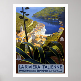 Italian Riviera Vintage Travel Poster