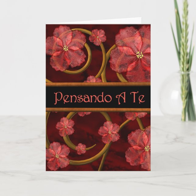 Italian Romance Thinking of you Pensando A Te Card (Front)