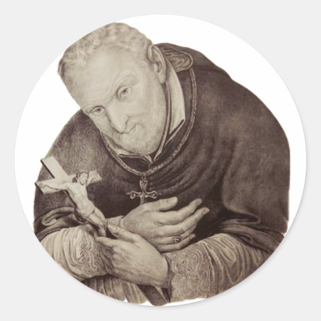 Italian Saint Alphonsus Liguori Classic Round Sticker (Front)