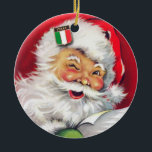 Italian Santa, Italian Christmas, Italy Ceramic Tree Decoration<br><div class="desc">Italian Santa,  Italian Christmas,  Italy Christmas Ornament, </div>