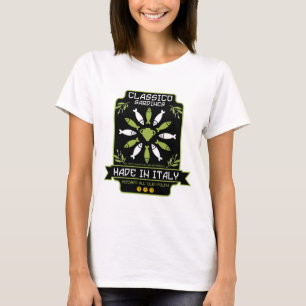 Italian Sardine Art Print Kitchen Gift T-Shirt