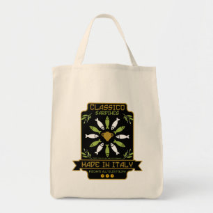 Italian Sardine Art Print Kitchen Gift Tote Bag