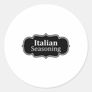 Italian Seasoning Halloween Costume Funny Dress Up Classic Round Sticker