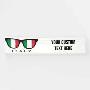 Italian Shades custom text & colour banner