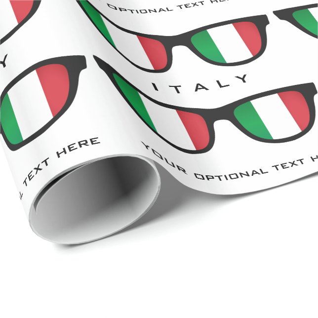 Italian Shades custom text & colour gift wrap (Roll Corner)