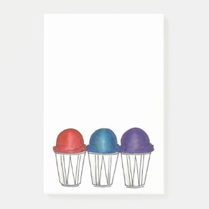 Italian Shaved Ice Sno Snow Cone Snocone Post Its Post-it Notes