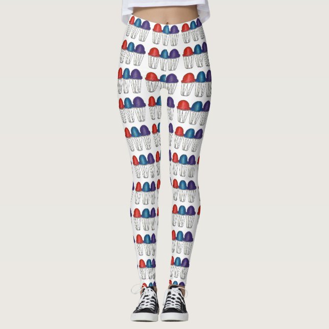Italian Shaved Ice Snocone Snow Cone Food Leggings (Front)
