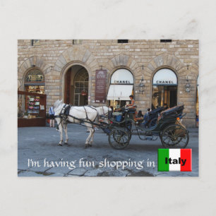 Italian Shopping Fashionable Florence Italy Postcard