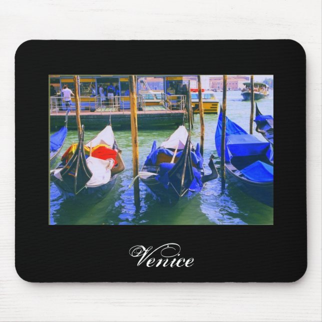 Italian Souvenir Gift Gondolas of Venice Mousepad (Front)