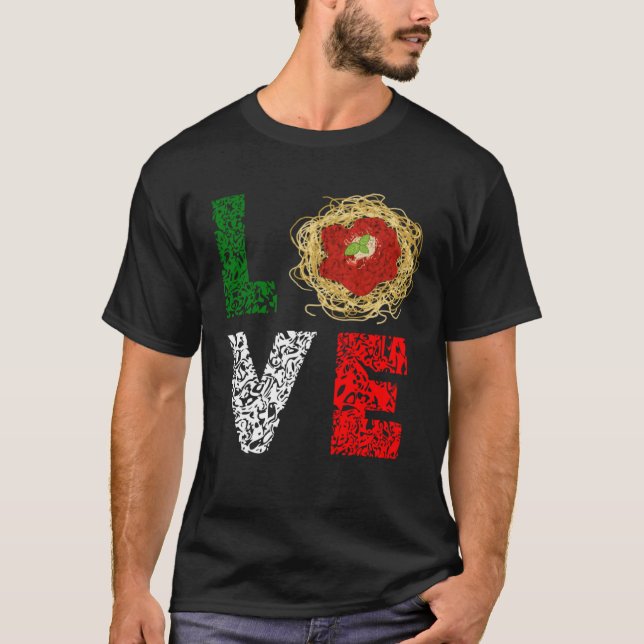 Italian Spaghetti Bolognese Parmesan Pasta Noodle  T-Shirt (Front)