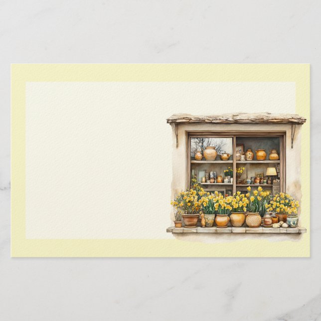 Italian Spring Clipart Stationery (Front)