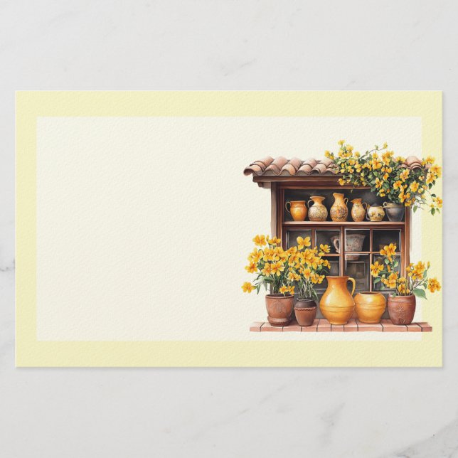 Italian Spring Clipart Stationery (Front)